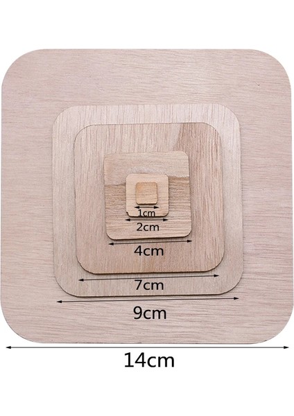 2CM-100PCS Tarzı Bitmemiş Ahşap Kare Dilimler Düğün Dekor Parti Malzemeleri Yapı Modeli Çocuk Dıy Boyama Ahşap Etiketler Boş Plak (Yurt Dışından) fiyatları