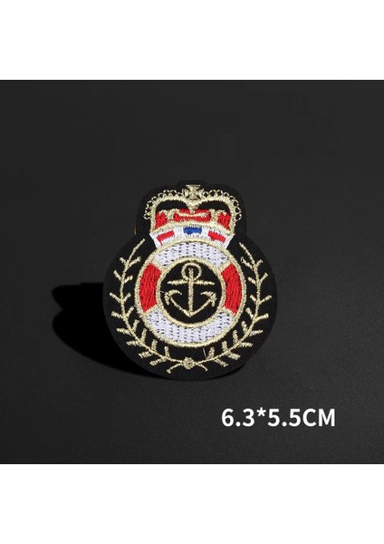 N5-BT0386 Stili 2021 Yeni Altın Işlemeli Çapa Askeri Yamalar Giysi Üzerinde Demir Sırt Çantası Kot Çıkartmalar Diy Ütü Aplikler (Yurt Dışından)