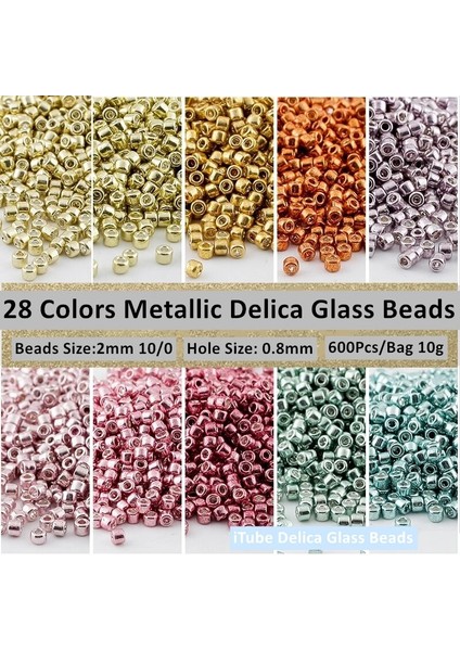 Gül Pembe Stilini Karıştırın 2mm 600 Adet 2mm Miyuki Delica Metal Parlak Boncuk Cam Diy El Yapımı Takı Kadınlar Charm Hediye Bohemia Tarzı Bilezik Kolye Aksesuarları (Yurt Dışından) modelleri