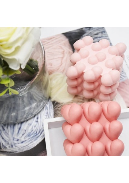 Kalıp Stili 3D Üç Boyutlu Aşk Küpü Aromaterapi Mum Silikon Kalıp Geometrik Kare Aşk Küpü Alçı Dekorasyon Reçine El Sanatları Kalıp (Yurt Dışından)