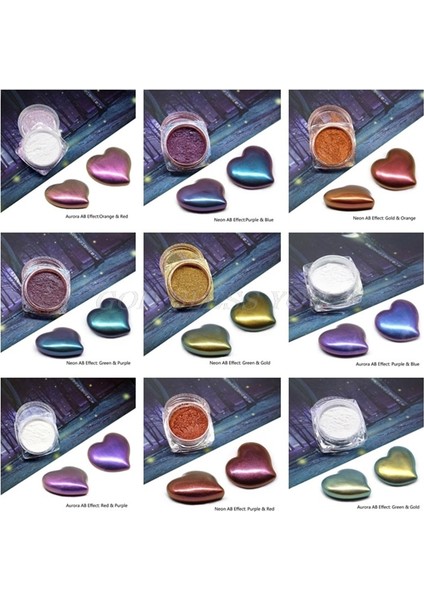 No.2 Tarzı 9 Renk Ayna Inci Tozu Epoksi Reçine Glitter Bukalemun Pigment Reçine Takı Yapımı El Yapımı Sabun Boyama Tozu Dro (Yurt Dışından) fiyatları