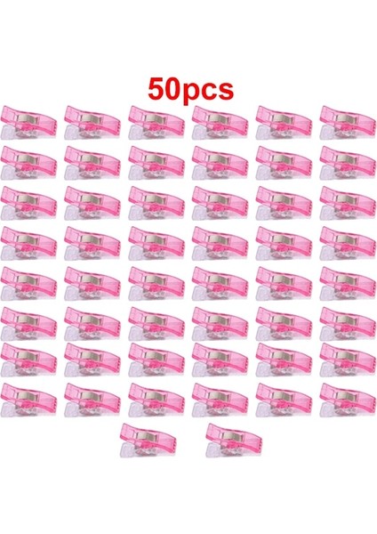 E66-JZ-BF50 Stili Dikiş Renkli Dikiş Klipsleri Plastik Kelepçeler Kendin Yap El Sanatlarıgüvenlik Plastik Kelepçeler Kumaş Klipsi Kıvırma Klipsi Dikiş Araçları (Yurt Dışından)