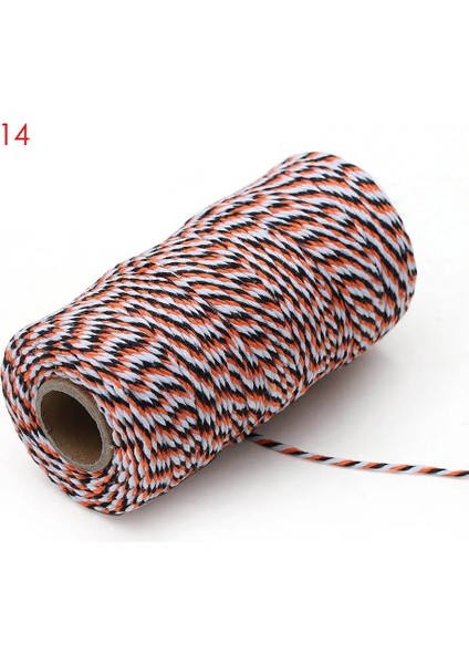 No.14 Tarzı 100METERSROLL 2ply Fırıncılar Sicim Dize Pamuk Kordonlar Halat Ev Dekorasyonu Için El Yapımı Noel Hediyesi Ambalaj Zanaat Projeleri Dıy Kordon (Yurt Dışından)