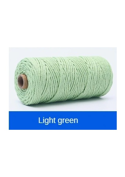 Açık Yeşil Stil 2mm El Yapımı Halat 100% Pamuk Halat Renkli Sicim Makrome Kordon Dize Parti Düğün Dekorasyon Aksesuar Dıy Kordon Için (Yurt Dışından)
