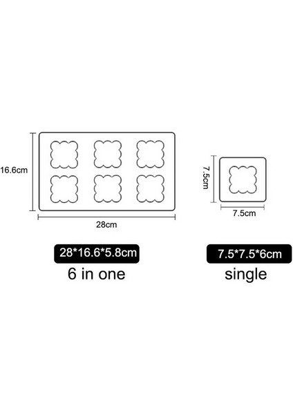 L-14.2x8.4cm Stili 6 Kaviteler 3D Küp Pişirme Mus Kek Kalıbı Silikon Kare Kabarcık Tatlı Kalıpları Kek Tepsisi Mutfak Bakeware Mum Alçı Kalıp (Yurt Dışından) indirimleri