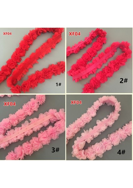 No.11 Stili 26 Çiçek 14 Renk 3D Şifon Çiçekler Dıy 5cm Genişlik Dantel Trim Dantel Kurdele Dekorasyon Giysi Aksesuarları XF04 (Yurt Dışından)