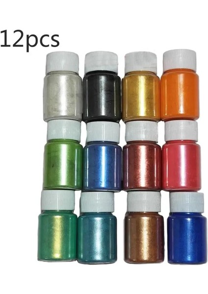 Turuncu Tarzı Dıy El Yapımı Sedefli Mika Tozu Epoksi Reçine Boya Inci Pigment Reçine Tutkal Pigmentler Malzeme Kristal Kalıp Sabun Yapımı (Yurt Dışından)