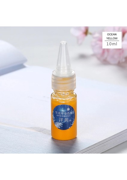Okyanus Sarısı Stili 15 Renk Epoksi Reçine Kalıp Kar Tanesi Pigment Kristal Silikon Mercan Etkileri Renklendirme Maddesi Takı Aksesuarları El Sanatları Yap 10ML (Yurt Dışından)