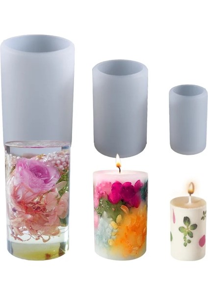 60MM Tarzı Yeni 3D Mum Kalıbı Silikon Kalıp Silindir Şekli Dıy Kokulu Mum Sabun El Sanatları Hediye Yapımı Reçine Döküm Balmumu Ev Yapımı Dekorasyon (Yurt Dışından) fiyatları