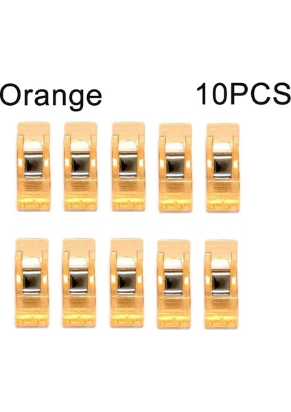 Turuncu 10 Adet Tarzı Ewing Klipsler Bağlama Klipsleri Plastik Klipsler Kapitone Crafting Crocheting Örgü Güvenlik Klipsleri Çeşitli Renkler Bağlama Klipsleri (Yurt Dışından)