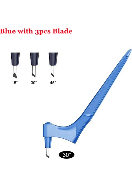 Mavi Stil Dıy Sanat Zanaat Kesme Aleti Döner Bıçak Kağıt Kesici 3 Bıçak Aşınmaya Dirençli Kesme Aleti Pencere Izgarası Değiştirin (Yurt Dışından)