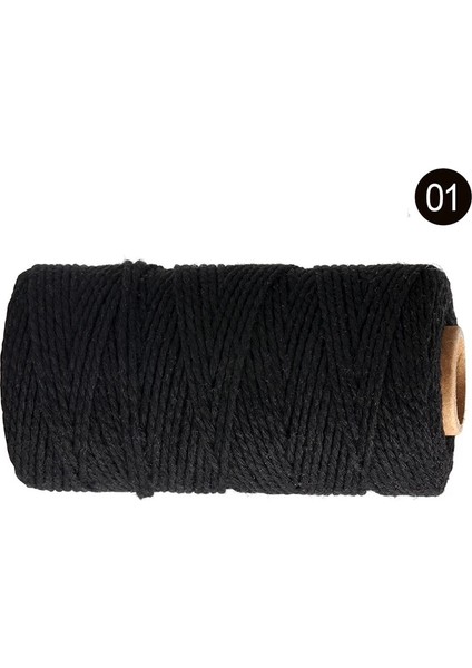 No.1 Tarzı 100% Pamuk Ip Renkli Sicim Makrome Kordon Dize Iplik Parti Düğün Dekorasyon Aksesuarı Için Dıy Kordon 2mm * 100M (Yurt Dışından)