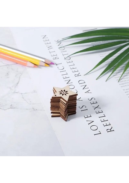 Lazer Kesim Ahşap Süsleme Ahşap Yıldız Şekli El Sanatları Düğün Dekoru 19QB (Yurt Dışından) fırsatları