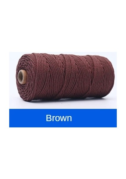 Kahverengi Tarzı 2mm El Yapımı Halat 100% Pamuk Halat Renkli Sicim Makrome Kordon Dize Parti Düğün Dekorasyon Aksesuar Dıy Kordon Için (Yurt Dışından)