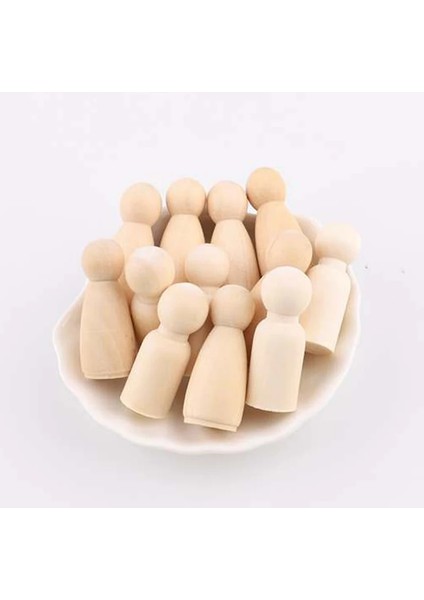 55 mm Kız Stili 5 Adet Ahşap Boyalı Peg Bebekler Ahşap El Sanatları Çocuklar Dıy El Yapımı Oyuncaklar Ev Kreş Dekorasyon Boş Bitmemiş Peg Doll (Yurt Dışından)