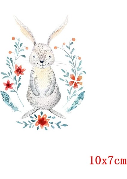 TH2039 Stili Pulaqi Sevimli Hayvanlar Giyim Için Yamalar Demir On Transfer Vinil Isı Transferi Termal Etiketler Giysi Üzerinde Çocuklar Tavşan Aplikler (Yurt Dışından) indirimleri