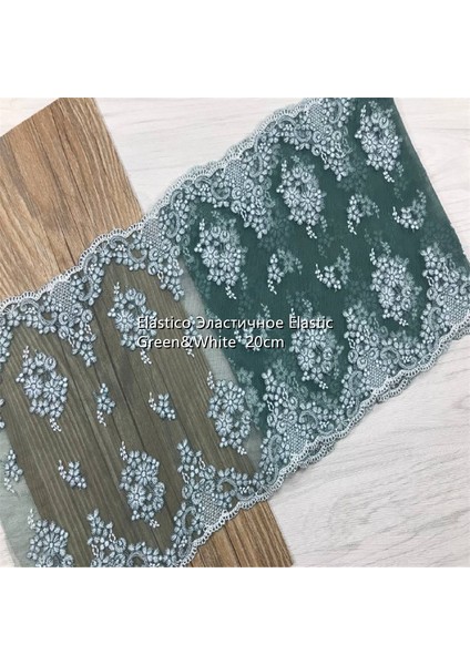 Yeşil Beyaz Stil (1mlot) Ikili Işlemeli Dantel Trim Net Nakış Dantel Kumaş Örgü Dıy Dantel Dikiş Kumaş Sutyen El Sanatları Iğne Işi (Yurt Dışından)