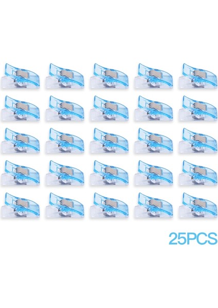 Mavi 25 Adet Tarzı Dikiş Toololors Dikiş Aksesuarları Yorgan Bağlama Plastik Klipler Kelepçeler Patchwork Dekorasyon Giysi Klipsi Için Paketi (Yurt Dışından)