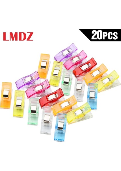 20 Adet Sarı Stil Lmdz Ewing Klipsleri Plastik Klipsler Kapitone Crafting Crocheting Örgü Güvenlik Klipsleri Muhtelif Renkler Bağlama Klipsleri Kağıt (Yurt Dışından)