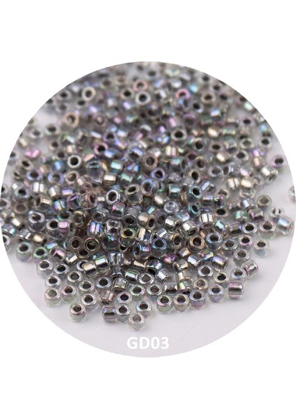 GD03 Gri Stil 1.6mm 1800 Adet Miyuki Delica Boncuk 1.3x Japonya Üniforma Ab Boyalı Renk Spacer Cam Tohum Boncuk Dıy Takı Yapımı Aksesuar Için (Yurt Dışından)