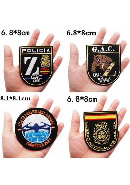FLAG12-67 Cırt Cırt Tarzı Polıcıa G.a.c Gac Ordusu Askeri Işlemeli Yamalar Giysi Etiketleri Giyim Aksesuarları Rozeti Şapka Giyim (Yurt Dışından) fiyatları