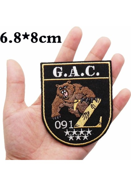 FLAG12-67 Cırt Cırt Tarzı Polıcıa G.a.c Gac Ordusu Askeri Işlemeli Yamalar Giysi Etiketleri Giyim Aksesuarları Rozeti Şapka Giyim (Yurt Dışından) fırsatları
