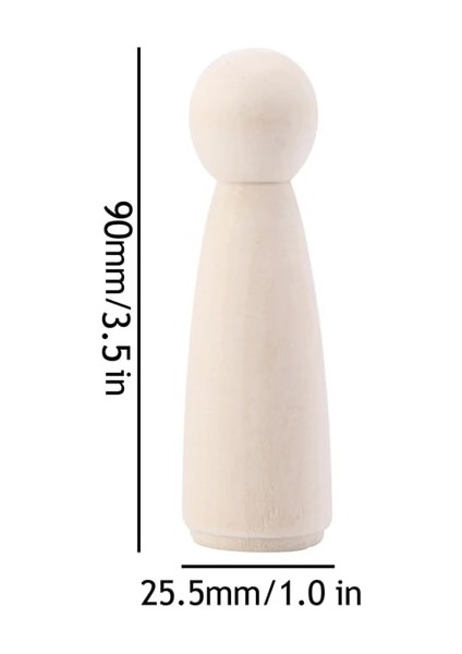 90 mm Kız Stili Ahşap Peg Dolllot Ahşap Bebekler Boyama Dıy Ev Kreş Dekorasyon Kadın Erkek Ahşap Peg Bebekler (Yurt Dışından)