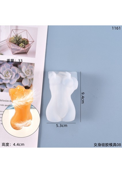No.8 Stili Dıy Mum Kalıp 3D Sanat Insan Vücudu Heykel Modeli Kadın Erkek Hamile Silikon Kalıplar El Yapımı Sabun Kalıp Aromaterapi Balmumu Kalıp (Yurt Dışından)