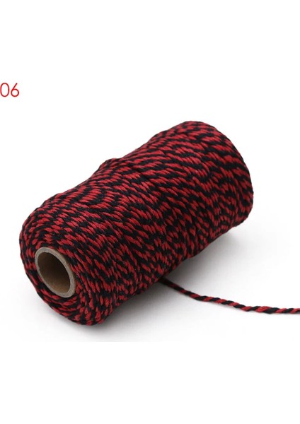No.6 Tarzı 100METERSROLL 2ply Fırıncılar Sicim Dize Pamuk Kordonlar Halat Ev Dekorasyonu Için El Yapımı Noel Hediyesi Ambalaj Zanaat Projeleri Dıy Kordon (Yurt Dışından)