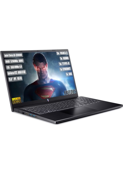 Nitro ANV15-51 I9-13900H 16 GB 1TB SSD RTX 4060-8GB 15.6" 165 Hz FREEDOS NH.QQEEY.007