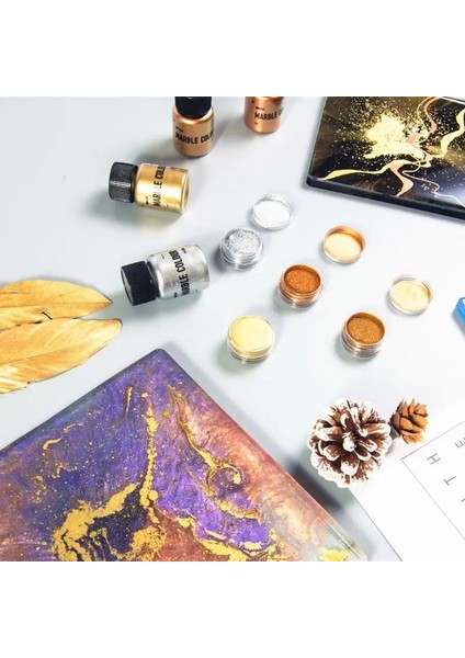 Rn Tarzı 15G Ayna Metal Doku Inci Tozu Epoksi Reçine Renklendirici Glitter Mermer Metalik Pigment Reçine Boya Takı Yapımı (Yurt Dışından)