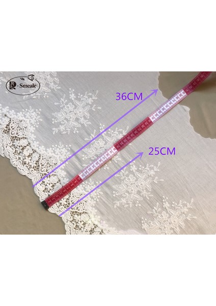 Şarap Kırmızısı 36CM Genişlik Stili 2 Yard 3 Yardslot Bej Beyaz %100 Pamuk Işlemeli Dantel Kumaşlar, Kadın Giyim Diy Dantel Trim, RS1689 (Yurt Dışından)