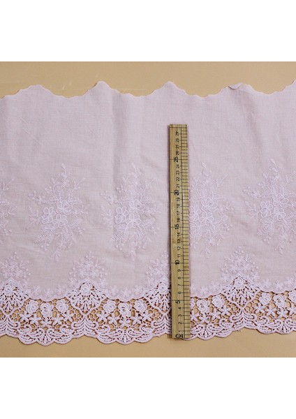 Şarap Kırmızısı 36CM Genişlik Stili 2 Yard 3 Yardslot Bej Beyaz %100 Pamuk Işlemeli Dantel Kumaşlar, Kadın Giyim Diy Dantel Trim, RS1689 (Yurt Dışından)