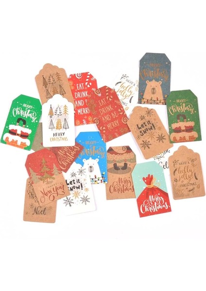 Mix-2 Tarzı Ristmas Tarzı Kraft Beyaz Kağıt Etiketleri El Yapımı Dıy Kek Çanta Asmak Etiketi Hediye Sarma Malzemeleri Etiketleri (Yurt Dışından) fiyatları