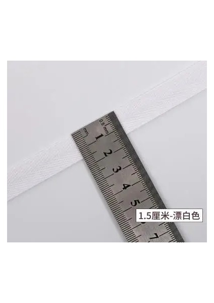 1.5cm Genişliğinde Beyaz Stil 50 Metre Uzunluğunda 1.2 Ila 5 cm Genişliğinde Çok Renkli Düz Pamuk Kordon Dize Kayış Halat Iplik (Yurt Dışından)
