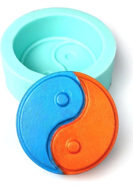 Yın Yang Tai Chi Stili 3D Yın Yang Kalıpları El Yapımı Sabun Mum Silikon Kalıplar Formları Kek Dekorasyon Araçları Fondan Çikolata Şeker Şeker Ezmesi Fırın Tepsisi (Yurt Dışından)