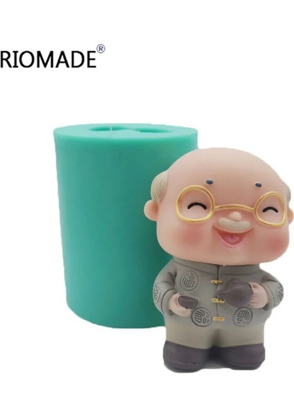 S0679NN Stili 3D Büyükbaba Büyükanne Uzun Ömür Yaşlı Silikon Mum Kalıpları Reçine Kek Dekorasyon Araçları Alçı Epoksi Modeli Doğum Günü Kalıp (Yurt Dışından) modelleri