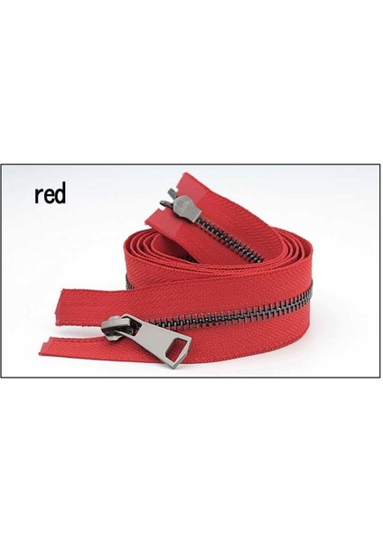 A3-9-Kırmızı Stili No.5 Boyutu Adet Meetee 120 cm 5 # Metal Fermuarlar Çift Kaydırıcı Açık Uçlu Uzun Zip Dıy Aşağı Ceket Ceket Dikiş Giyim Için Terzi Aksesuar (Yurt Dışından)