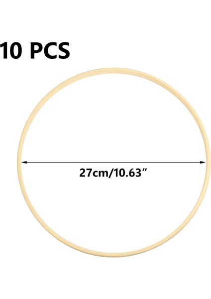 27CM Tarzı Bambu El Sanatları Makrome Halka Çerçeve Çiçek Çelenk El Sanatları Aracı Dream Catcher Daire Asılı Daire Ev Dekorasyonu (Yurt Dışından)