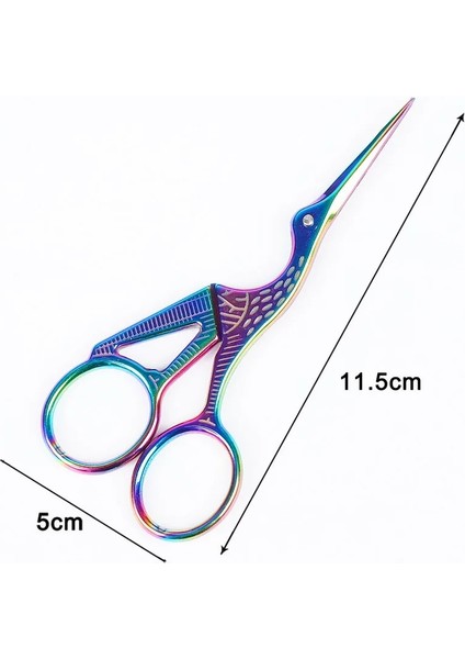 11.5cm Karışık Renk Stili Yüksek Li Avrupa Çapraz Dikiş Retro Vintage Antika Dikiş Kuyruk El Sanatları Dıy Ev Kumaş Kesim Trim Makas (Yurt Dışından)