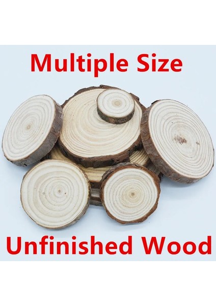 8-10CM Tarzı Çoklu Boyut Doğal Bitmemiş Yuvarlak Ahşap Dilimleri Daireler Dıy Craft Için Woode Düğün Doğum Günü Partisi Boyama Dekorasyon (Yurt Dışından)