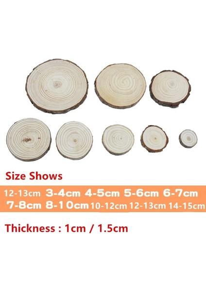 8-10CM Tarzı Çoklu Boyut Doğal Bitmemiş Yuvarlak Ahşap Dilimleri Daireler Dıy Craft Için Woode Düğün Doğum Günü Partisi Boyama Dekorasyon (Yurt Dışından)