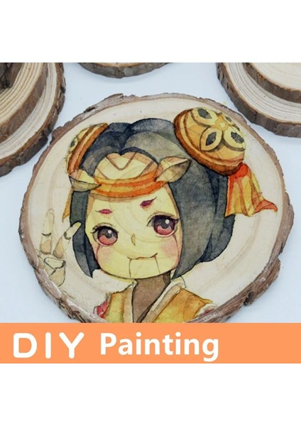 8-10CM Tarzı Çoklu Boyut Doğal Bitmemiş Yuvarlak Ahşap Dilimleri Daireler Dıy Craft Için Woode Düğün Doğum Günü Partisi Boyama Dekorasyon (Yurt Dışından)