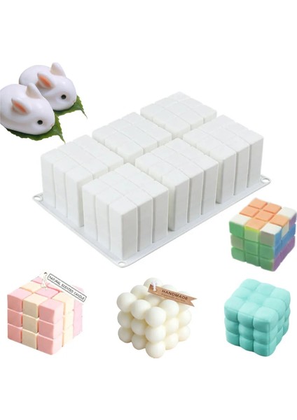 Yeni Küp Stili 3D Yeni Küp Pişirme Mus Kek Silikon Kalıp Dıy Soya Balmumu Mum Kalıpları Aroma Alçı Formları Mousse Tatlı Kek Bakeware Kalıp (Yurt Dışından) fiyatları