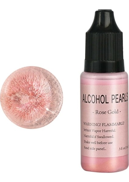 15ML Gül Altın Stili 15ML Metalik Alkol Pigment Reçine Boya Alkol Bazlı Mürekkep Konsantre Boya Epoksi Reçine Renklendirici Reçine Döküm El Sanatları Dropshıp (Yurt Dışından)