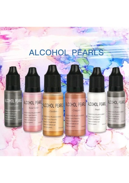 15ML Gül Altın Stili 15ML Metalik Alkol Pigment Reçine Boya Alkol Bazlı Mürekkep Konsantre Boya Epoksi Reçine Renklendirici Reçine Döküm El Sanatları Dropshıp (Yurt Dışından)