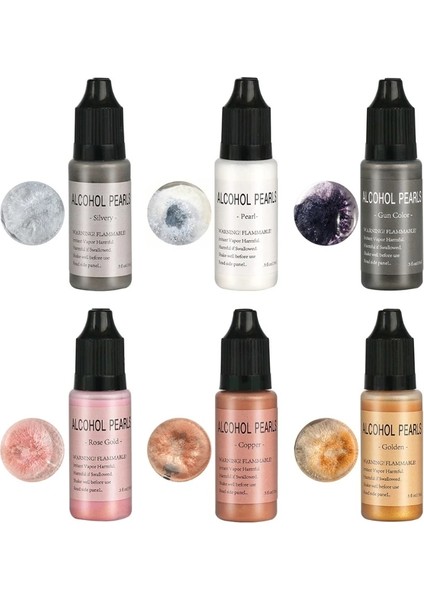 15ML Gül Altın Stili 15ML Metalik Alkol Pigment Reçine Boya Alkol Bazlı Mürekkep Konsantre Boya Epoksi Reçine Renklendirici Reçine Döküm El Sanatları Dropshıp (Yurt Dışından)