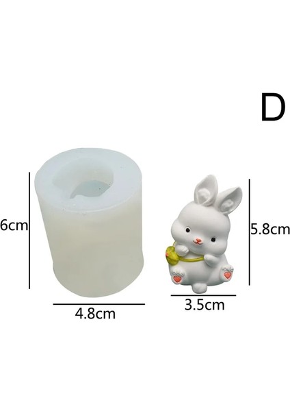 Koyu Haki Stili Yeniden Kullanılabilir Yumuşak Silikon Kalıp Dıy Sevimli Tavşan Yapımı Için Epoksi Reçine Alçı Tavşan El Sanatları Kalıpları(Yurt Dışından)