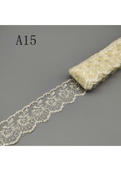 A15 Stili 10 Yard 4cm Geniş Dantel Trim Diy Giysi Kumaş Dantel Şerit Yatak Için Kullanılan Kumaş Perde Kanepe Minder Örtüsü Malzemesi (Yurt Dışından)