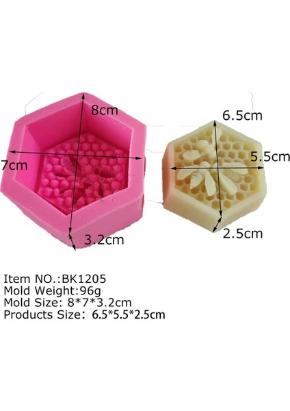 3D Arı Petek Fondan Bakeware Kalıpları Silikon El Yapımı Sabun Kalıpları Kek Dekorasyon Aracı Çikolata Pasta Tatlı Sabun Kalıbı (Yurt Dışından)
